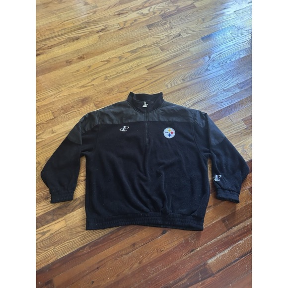 Logo Athletic Pittsburg Steelers 1/4 Zip Fleece Jacket Size XL NFL Pro Line - Picture 1 of 7